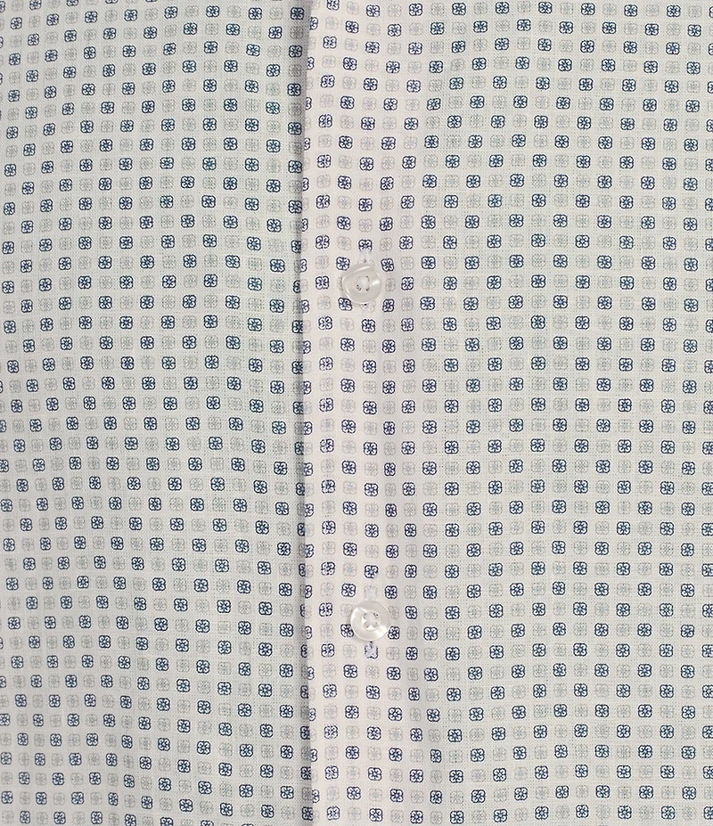 Daniel Cremieux Signature Label Albini Linen Geo Print Long Sleeve Woven Shirt