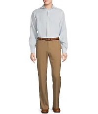 Daniel Cremieux Signature Label Albini Linen Wind Geo Print Long Sleeve Woven Shirt