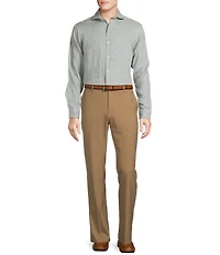 Daniel Cremieux Signature Label Albini Solid Linen Long Sleeve Woven Shirt