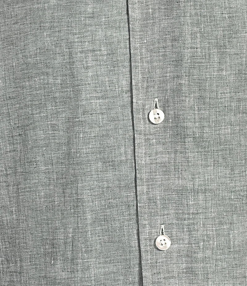 Daniel Cremieux Signature Label Albini Solid Linen Long Sleeve Woven Shirt