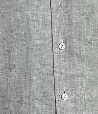 Daniel Cremieux Signature Label Albini Solid Linen Long Sleeve Woven Shirt