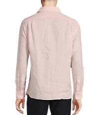 Daniel Cremieux Signature Label Albini Solid Linen Long Sleeve Woven Shirt