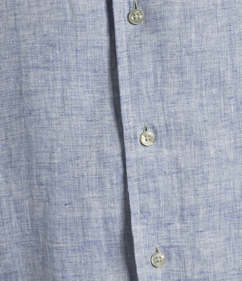 Daniel Cremieux Signature Label Albini Solid Linen Long Sleeve Woven Shirt