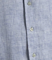 Daniel Cremieux Signature Label Albini Solid Linen Long Sleeve Woven Shirt