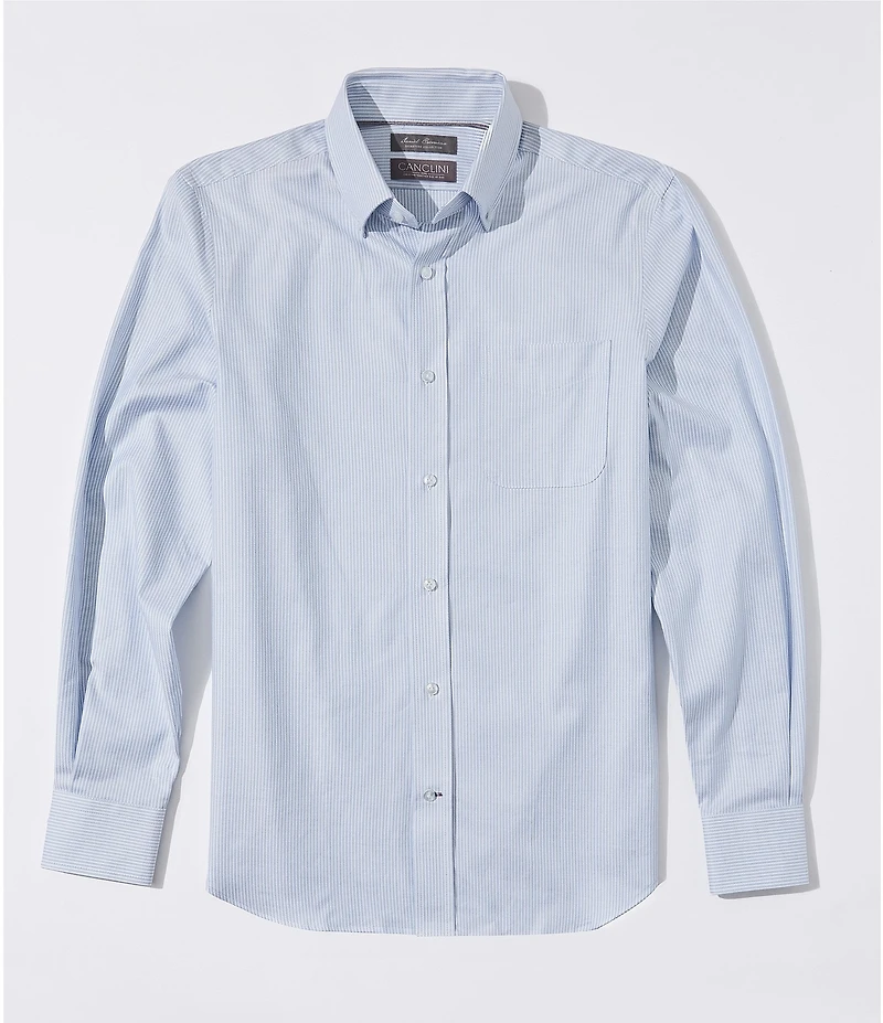 Daniel Cremieux Signature Label Canclini Stripe Long Sleeve Woven Shirt