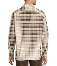 Daniel Cremieux Signature Label Check Cashmere Blend Long Sleeve Woven Shirt