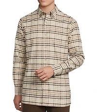 Daniel Cremieux Signature Label Check Cashmere Blend Long Sleeve Woven Shirt