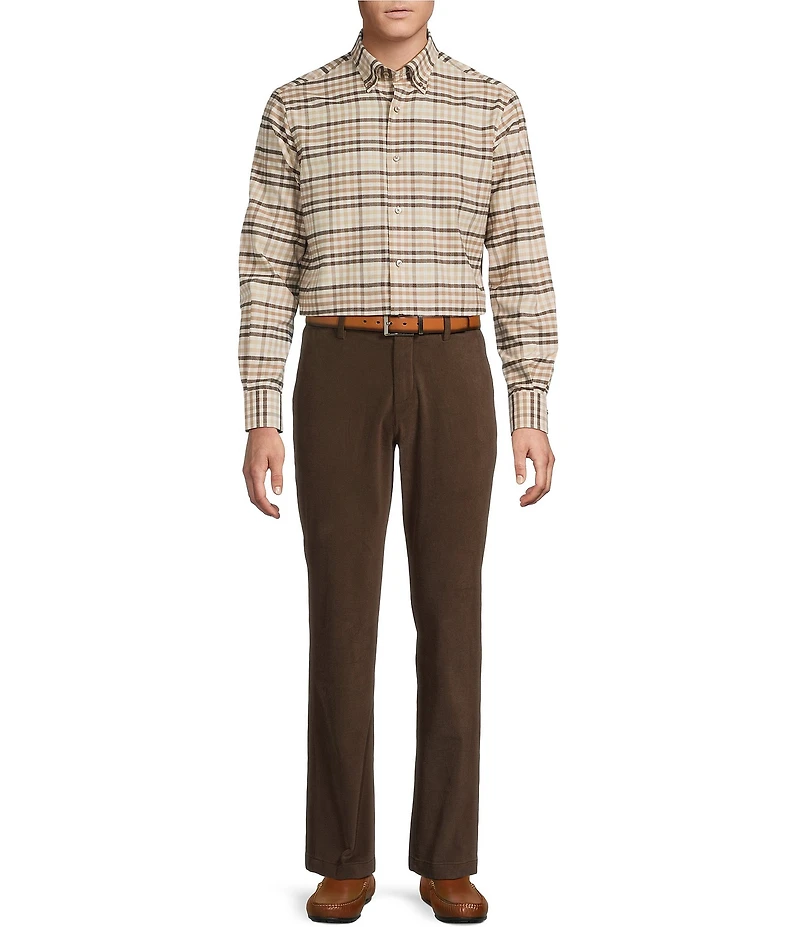 Daniel Cremieux Signature Label Check Cashmere Blend Long Sleeve Woven Shirt