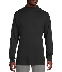Daniel Cremieux Signature Label Cotton Mockneck Long Sleeve T-Shirt