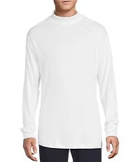 Daniel Cremieux Signature Label Cotton Mockneck Long Sleeve T-Shirt