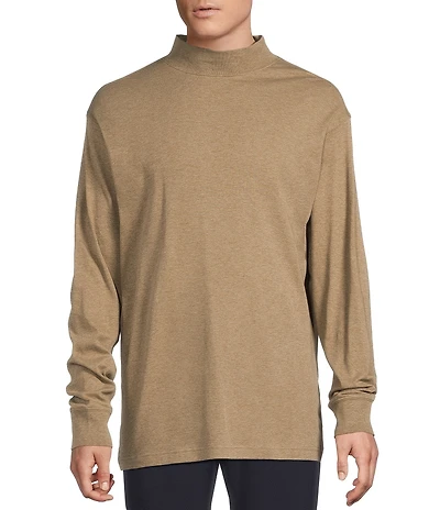 Daniel Cremieux Signature Label Cotton Mockneck Long Sleeve T-Shirt