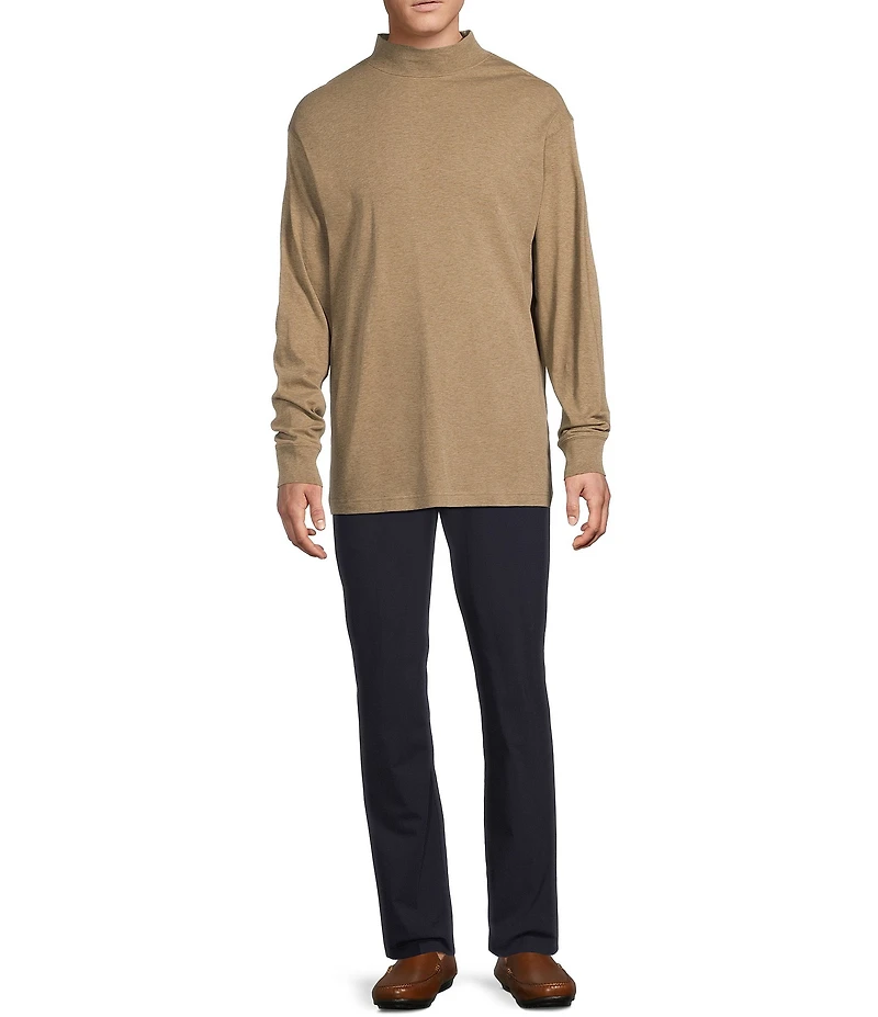 Daniel Cremieux Signature Label Cotton Mockneck Long Sleeve T-Shirt