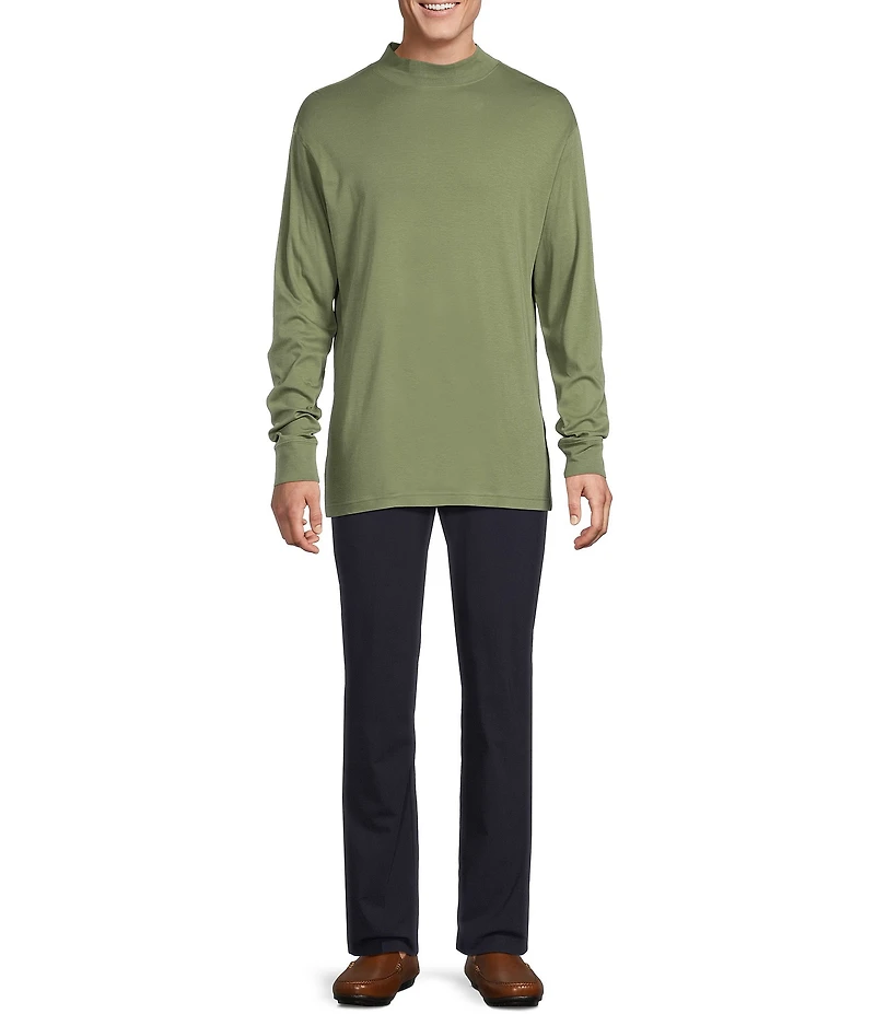 Daniel Cremieux Signature Label Cotton Mockneck Long Sleeve T-Shirt