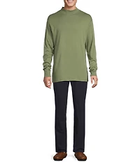 Daniel Cremieux Signature Label Cotton Mockneck Long Sleeve T-Shirt
