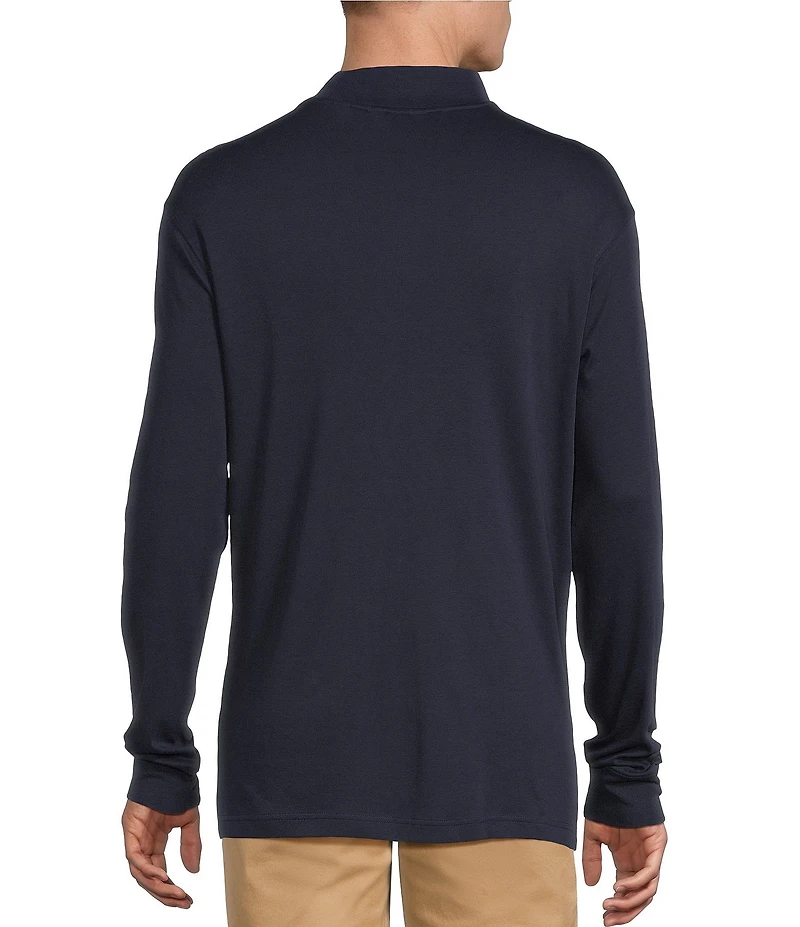 Daniel Cremieux Signature Label Cotton Mockneck Long Sleeve T-Shirt
