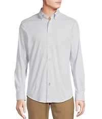 Daniel Cremieux Signature Label Diamond Print Luxe Stretch Long Sleeve Woven Shirt