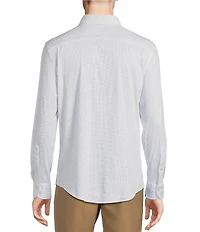 Daniel Cremieux Signature Label Diamond Print Luxe Stretch Long Sleeve Woven Shirt