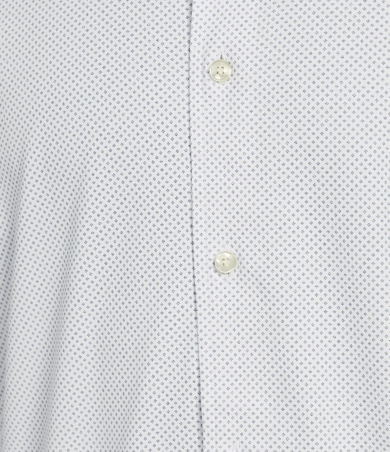 Daniel Cremieux Signature Label Diamond Print Luxe Stretch Long Sleeve Woven Shirt