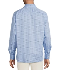 Daniel Cremieux Signature Label Dot Print Long Sleeve Woven Shirt