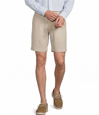Daniel Cremieux Signature Label Flat Front Linen 8#double; Inseam Shorts