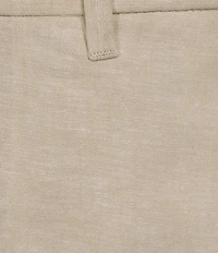 Daniel Cremieux Signature Label Flat Front Linen 8#double; Inseam Shorts