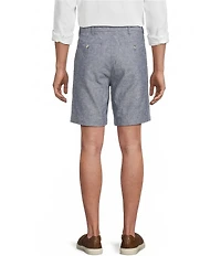 Daniel Cremieux Signature Label Flat Front Linen 8#double; Inseam Shorts