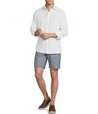 Daniel Cremieux Signature Label Flat Front Linen 8#double; Inseam Shorts