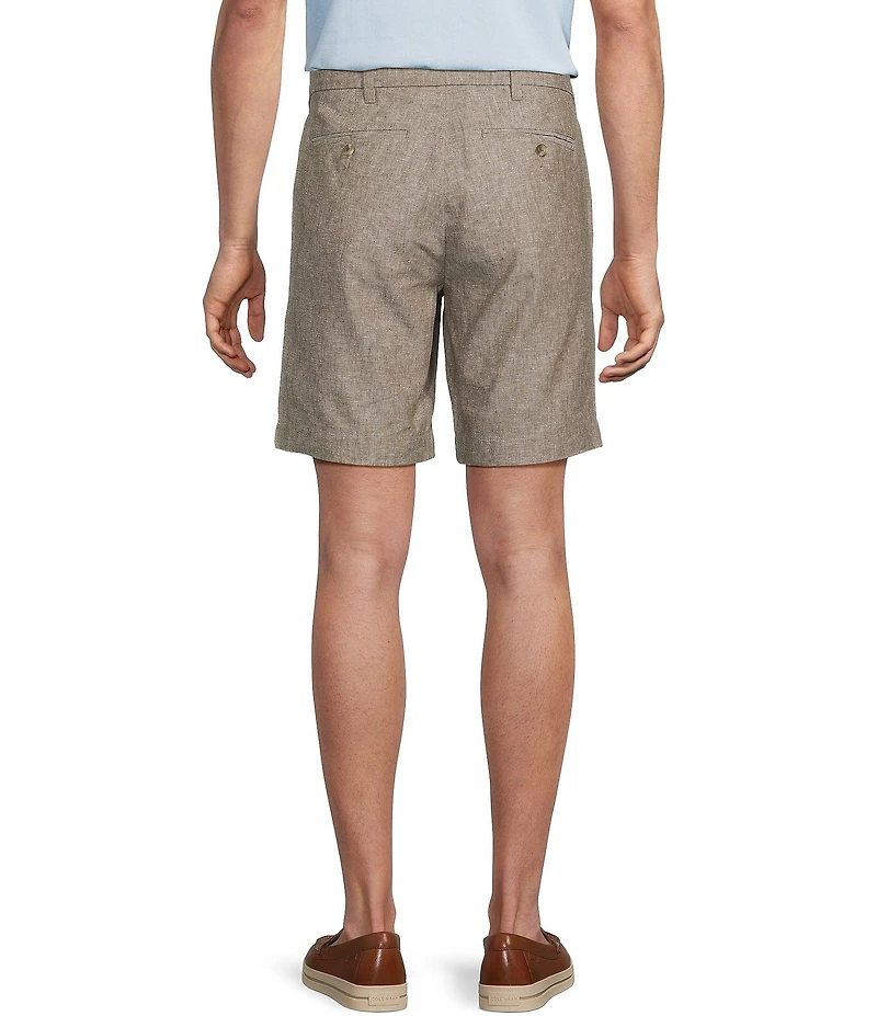 Daniel Cremieux Signature Label Flat Front Linen 8#double; Inseam Shorts