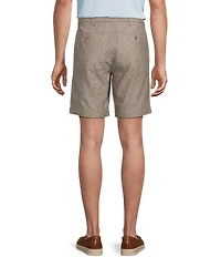 Daniel Cremieux Signature Label Flat Front Linen 8#double; Inseam Shorts
