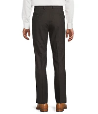 Daniel Cremieux Signature Label Flat Front Stretch Houndstooth Dress Pants