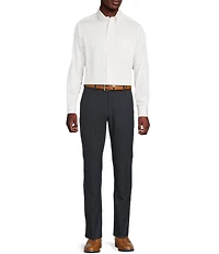 Daniel Cremieux Signature Label Flat Front Stretch Houndstooth Dress Pants