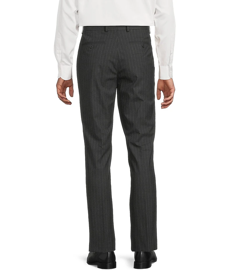 Daniel Cremieux Signature Label Flat Front Stretch Stripe Dress Pants