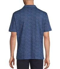 Daniel Cremieux Signature Label Floral Print Pique Jersey Short Sleeve Polo Shirt