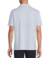 Daniel Cremieux Signature Label Floral Print Pique Jersey Short Sleeve Polo Shirt