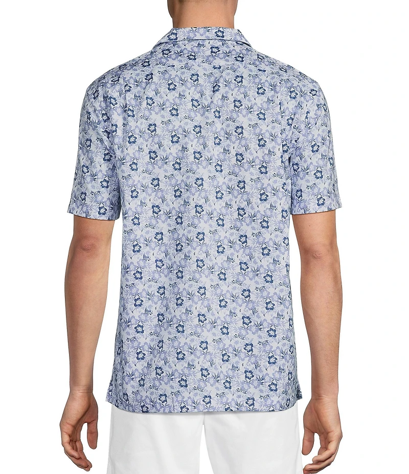 Daniel Cremieux Signature Label Floral Print Short Sleeve Woven Camp Shirt
