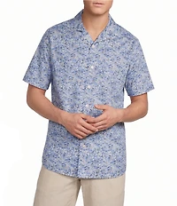 Daniel Cremieux Signature Label Floral Print Short Sleeve Woven Camp Shirt