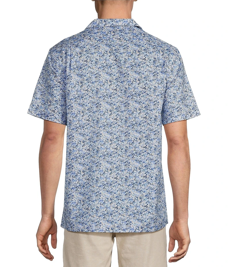 Daniel Cremieux Signature Label Floral Print Short Sleeve Woven Camp Shirt
