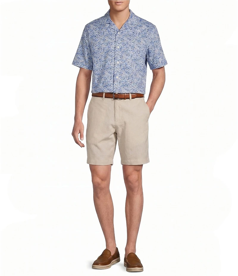Daniel Cremieux Signature Label Floral Print Short Sleeve Woven Camp Shirt