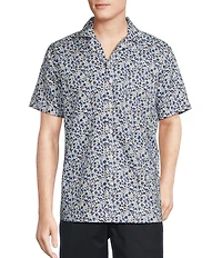 Daniel Cremieux Signature Label Mini Floral Print Short Sleeve Woven Camp Shirt
