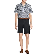 Daniel Cremieux Signature Label Mini Floral Print Short Sleeve Woven Camp Shirt