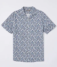 Daniel Cremieux Signature Label Mini Floral Print Short Sleeve Woven Camp Shirt