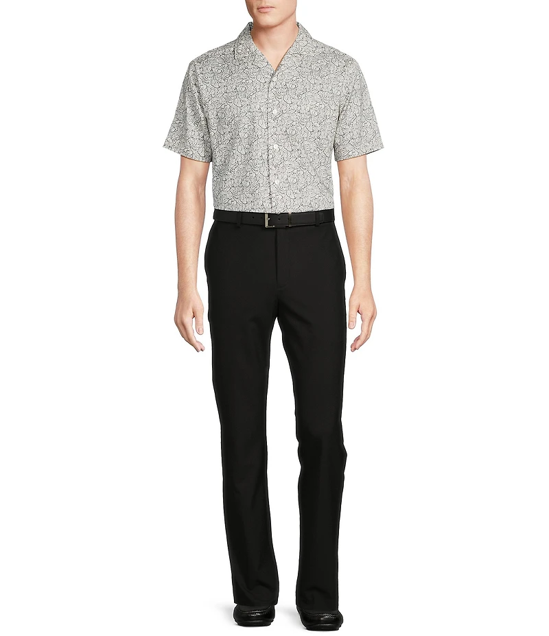 Daniel Cremieux Signature Label Floral Print Short Sleeve Woven Camp Shirt