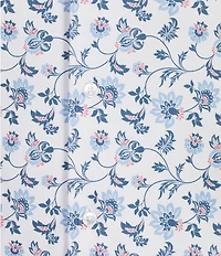 Daniel Cremieux Signature Label Floral Printed Short Sleeve Coatfront Shirt