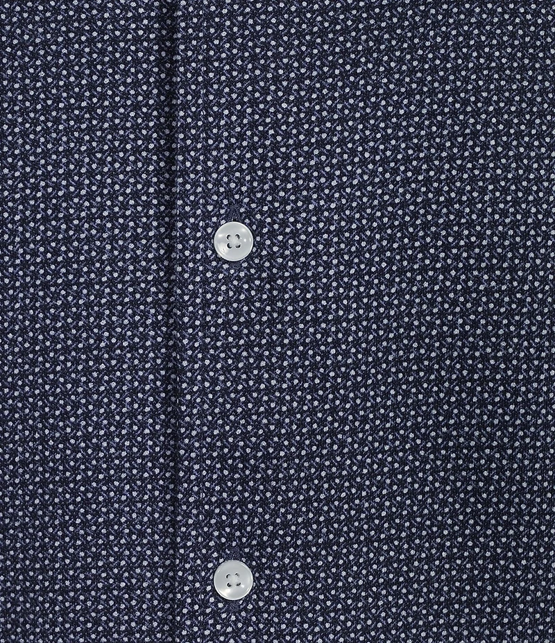 Daniel Cremieux Signature Label Geo Printed Jersey Jacquard Short Sleeve Button Front Shirt