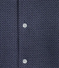 Daniel Cremieux Signature Label Geo Printed Jersey Jacquard Short Sleeve Button Front Shirt