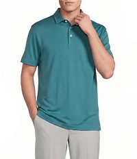 Daniel Cremieux Signature Label Geometric Print Short Sleeve Polo Shirt
