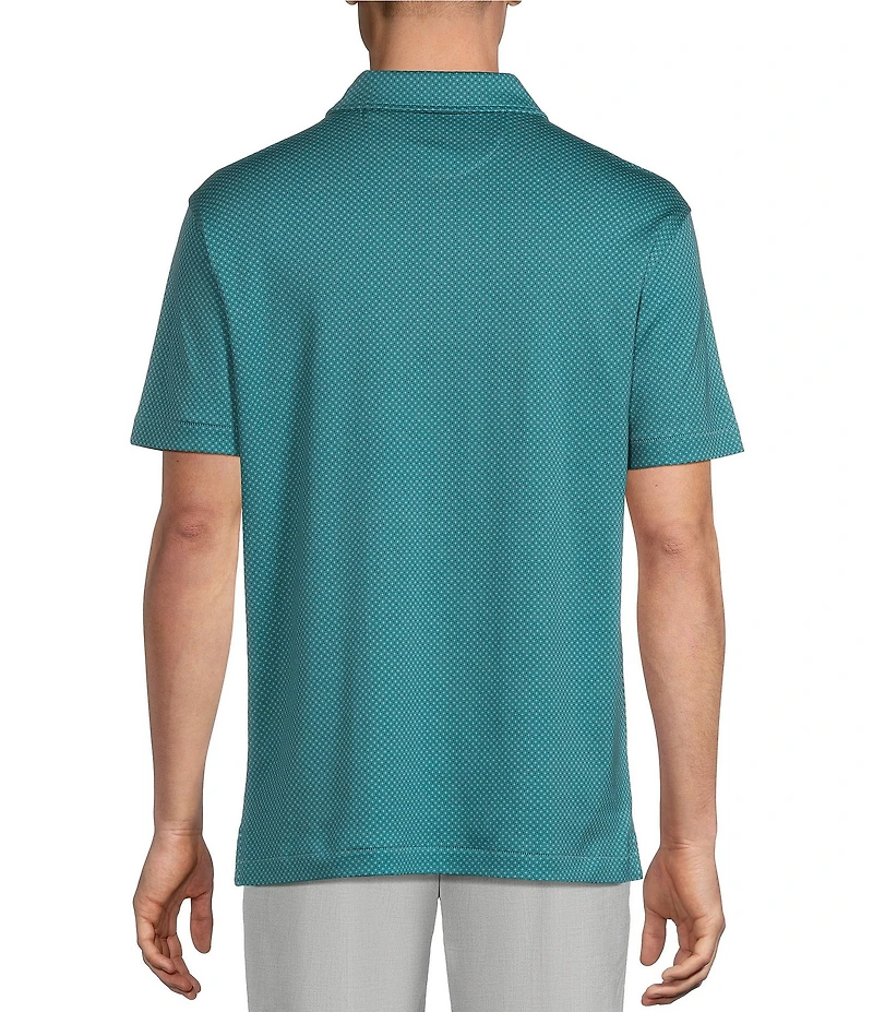 Daniel Cremieux Signature Label Geometric Print Short Sleeve Polo Shirt