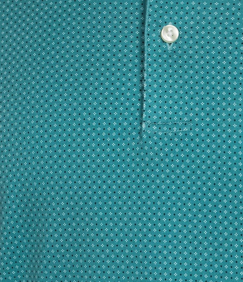 Daniel Cremieux Signature Label Geometric Print Short Sleeve Polo Shirt