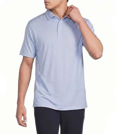 Daniel Cremieux Signature Label Geometric Print Short Sleeve Polo Shirt