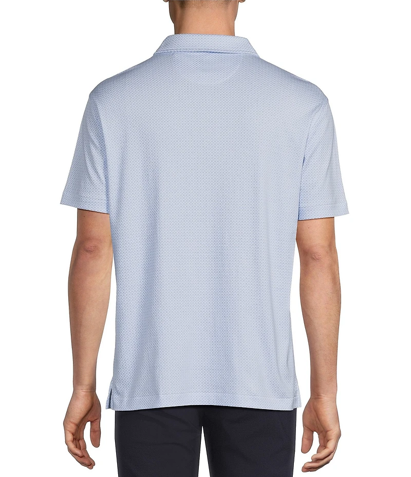 Daniel Cremieux Signature Label Geometric Print Short Sleeve Polo Shirt